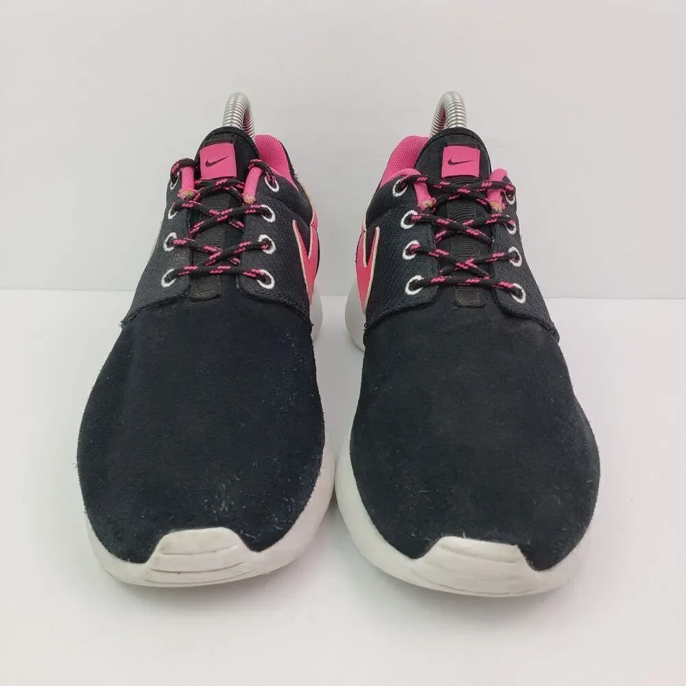 Nike Roshe One Girls Size 6Y Womens Sz 7.5 Black Pink Running Sneaker Shoes